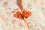 Load image into Gallery viewer, Flutter Sleeves Orange Cheongsam Dress
