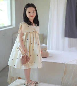 [Preorder] Cherry Embroidery A-Line Dress