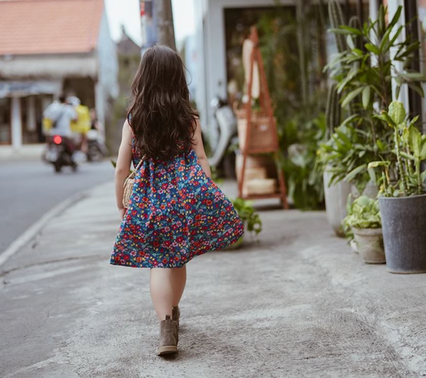 Vibrant Floral Cheongsam Dress