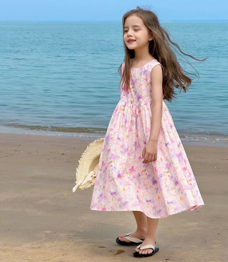 [Preorder] Printed Floral Vest Dress