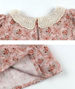 Load image into Gallery viewer, [Preorder] Lace Collar Crushed Floral Dress
