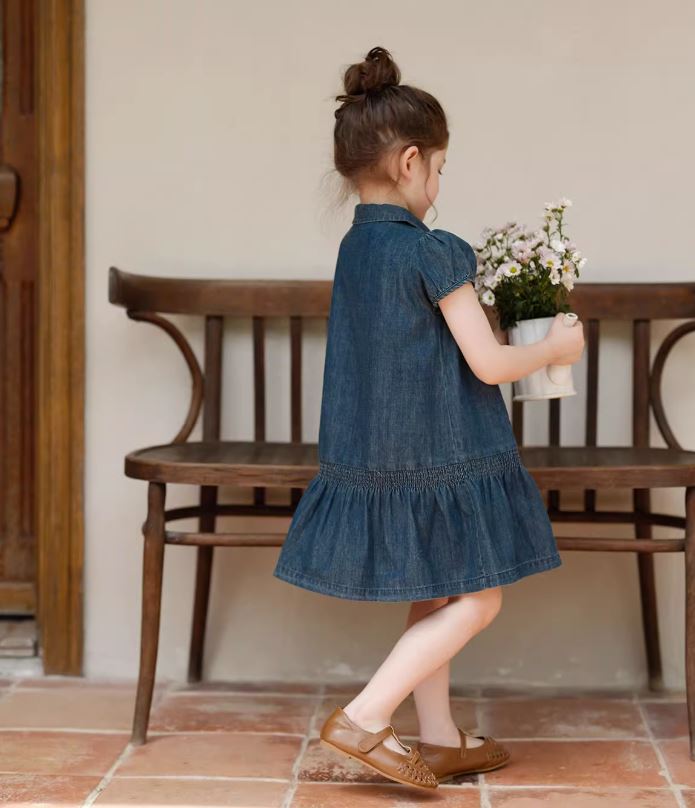 [Preorder] Retro Denim Doll Collar Dress