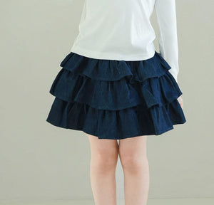 [Preorder] Splicing Denim Cake Skirt