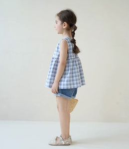 [Preorder] Plaid Babydoll Vest Top