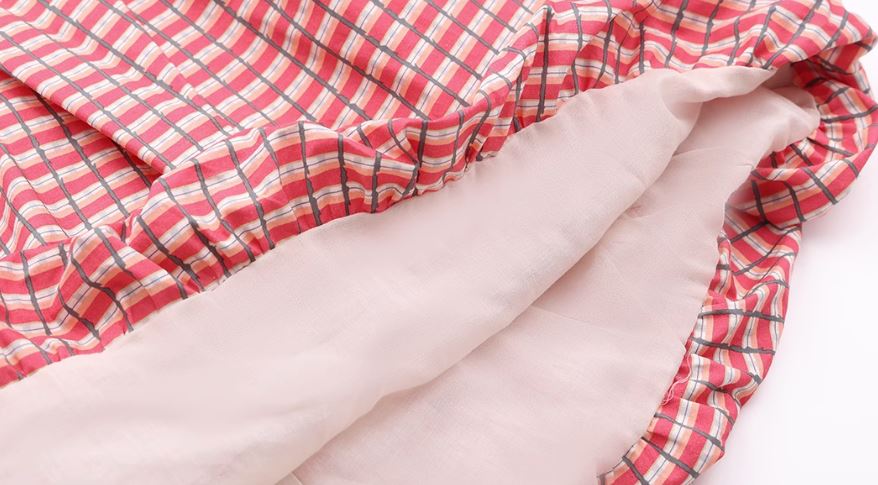 [Preorder] Grid Bubble Hem Dress