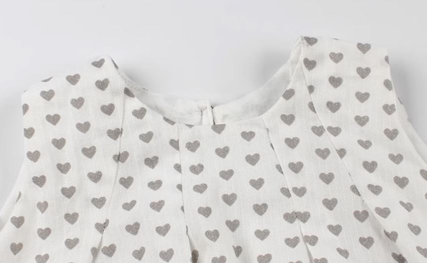 [Preorder] Hearts Bubble Hem Vest Dress