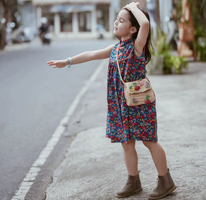 Vibrant Floral Cheongsam Dress