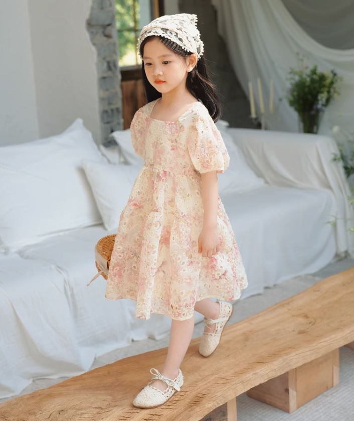 [Preorder] Hollow Back-Tie Floral Dress