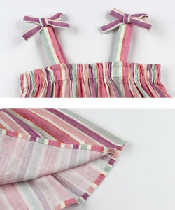 [Preorder] Colors Striped Suspender Dress