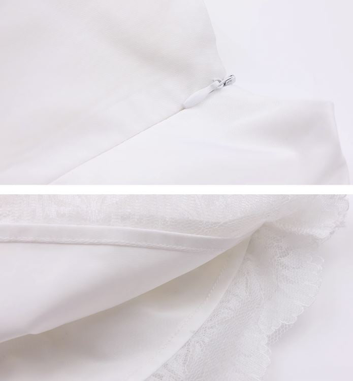 [Preorder] Puffy Lace Hem Babydoll Top