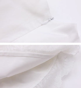 [Preorder] Puffy Lace Hem Babydoll Top