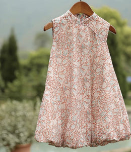 Bubble Hem Cheongsam Vest Dress