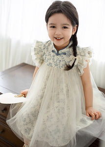 [Preorder] Porcelain Colored Cheongsam Dress