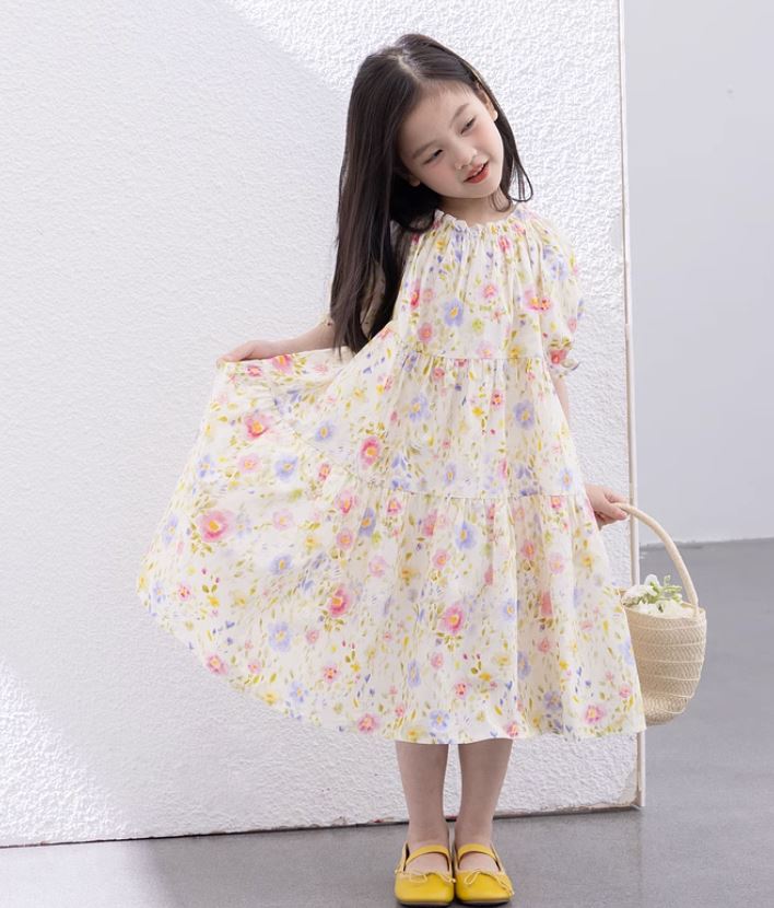 [Preorder] Shirred Collar Tiered Dress