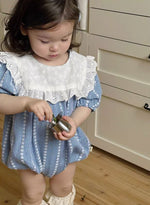 Load image into Gallery viewer, [Preorder] Lace Square Collar Romper
