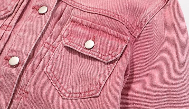 [Preorder] Washed Pink Denim Jacket