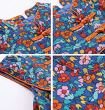 Load image into Gallery viewer, Vibrant Floral Cheongsam Dress
