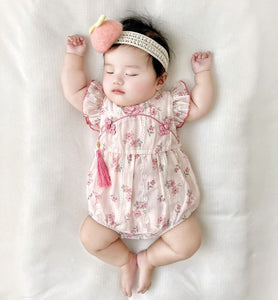 Sweet Floral Cheongsam Romper