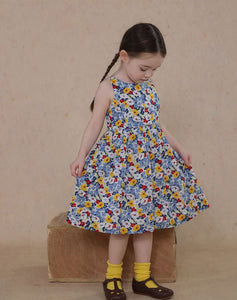 [Preorder] Simple Floral Vest Dress