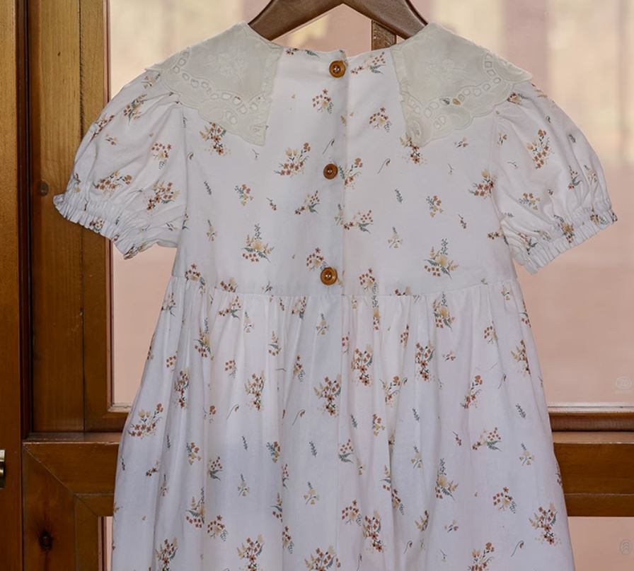 [Preorder] Lace Peter-Pan Collar Floral Dress