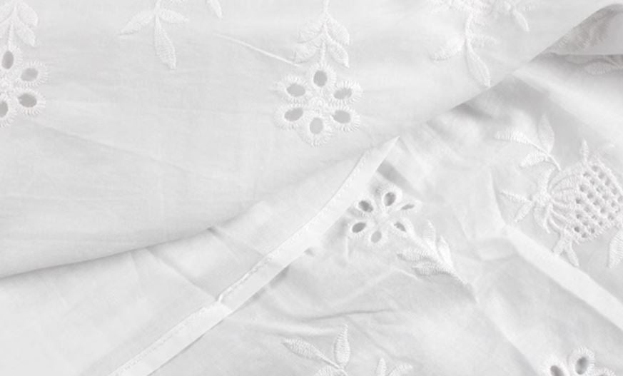 [Preorder] Drop Shoulder Eyelet Hem Dress