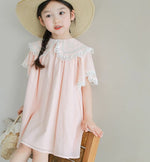 Load image into Gallery viewer, Lapel Lace Collar Babydoll Dress
