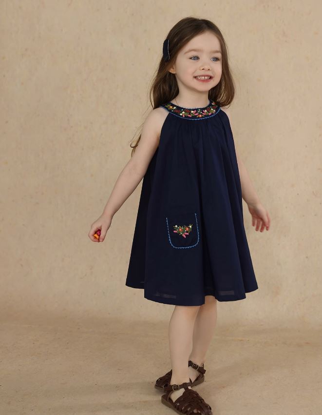 [Preorder] Collar Embroidery Dress