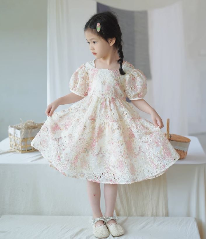 [Preorder] Hollow Back-Tie Floral Dress