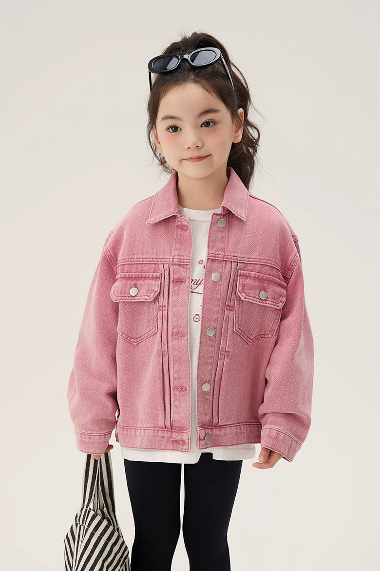 [Preorder] Washed Pink Denim Jacket