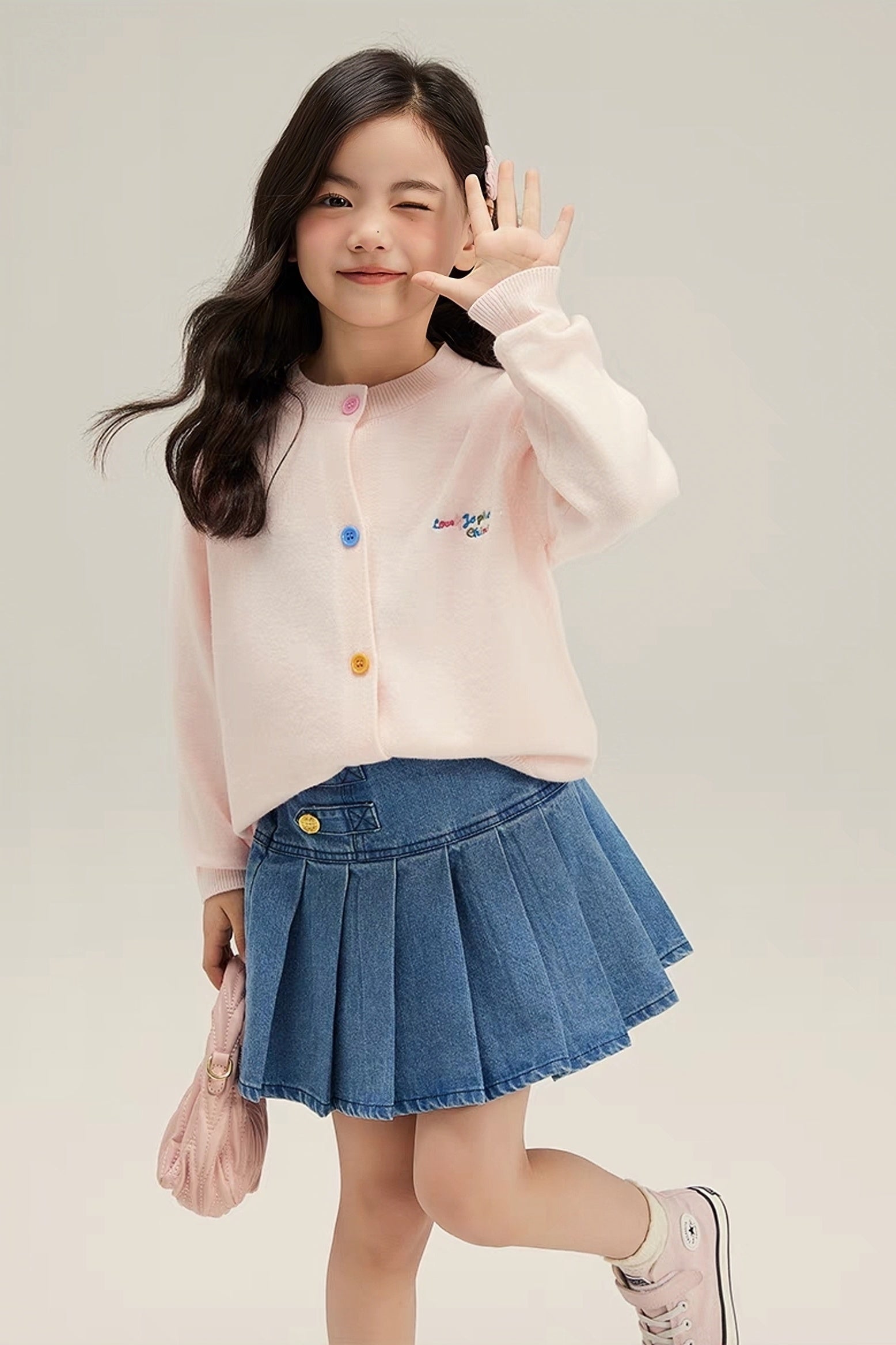 [Preorder] Pleated Denim Skirt