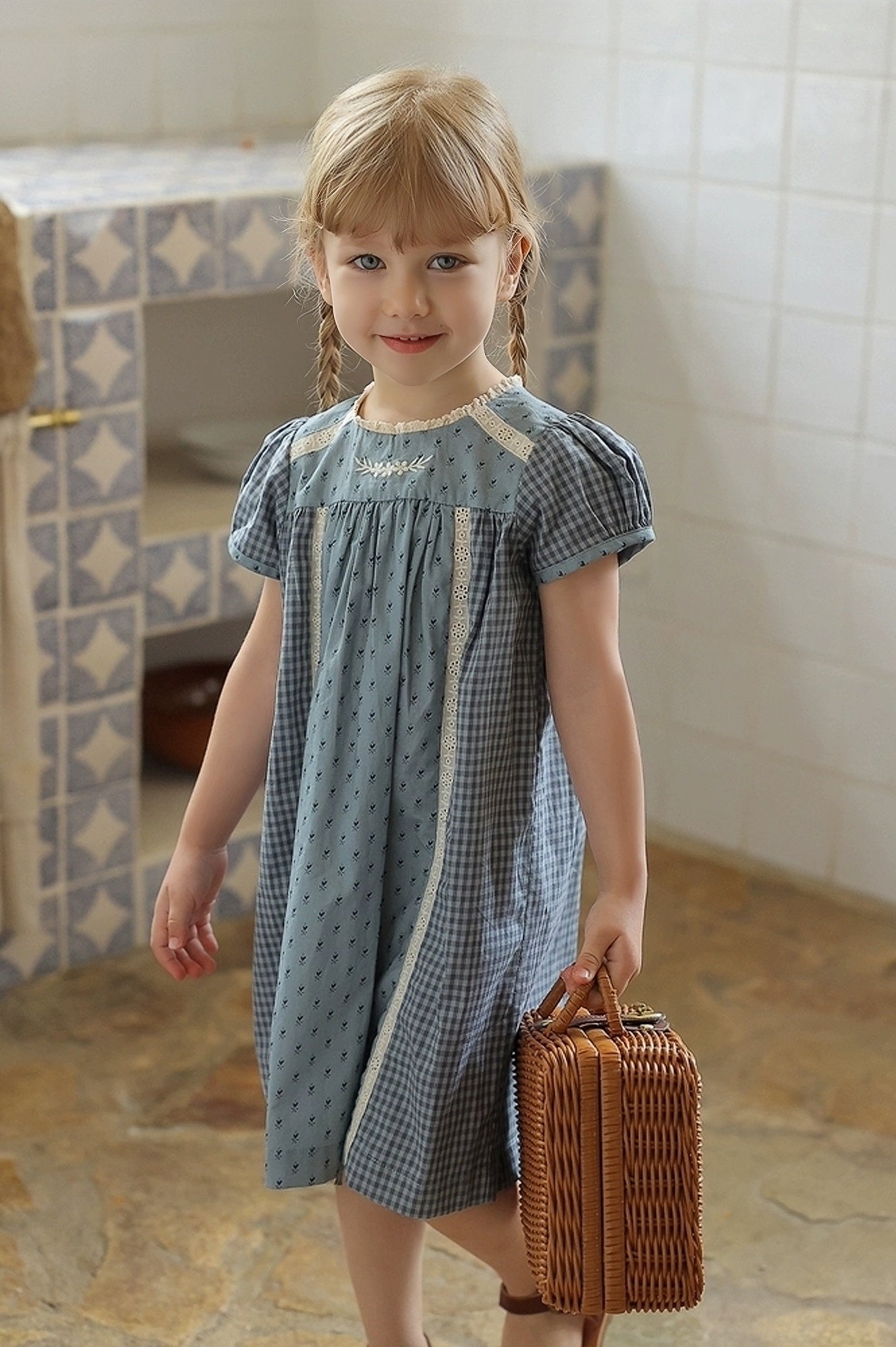 Hollow Webbing Spliced Dress