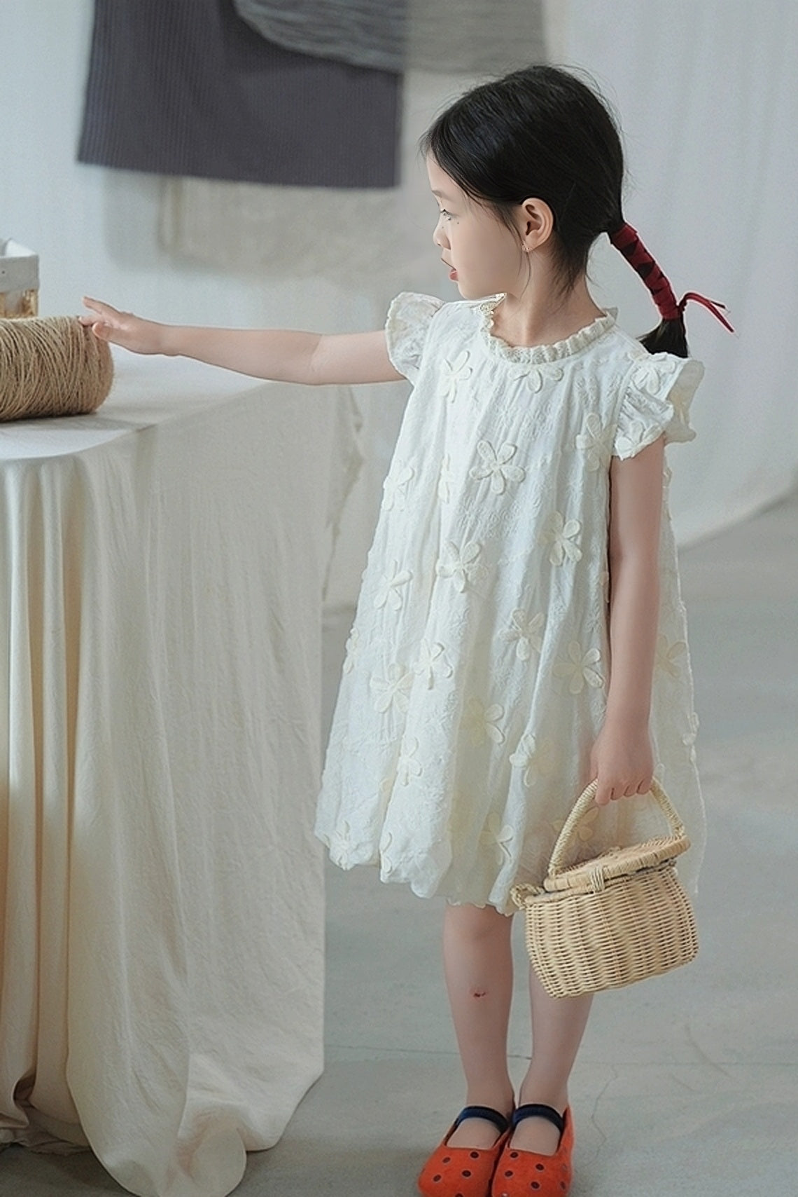 [Preorder]3D Floral Bubble Hem Dress