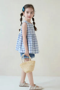 [Preorder] Plaid Babydoll Vest Top