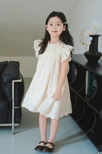 Load image into Gallery viewer, [Preorder] Ruffled Sleeve Scallop Hem Dress
