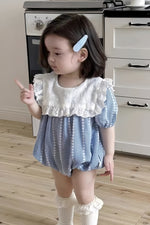 Load image into Gallery viewer, [Preorder] Lace Square Collar Romper
