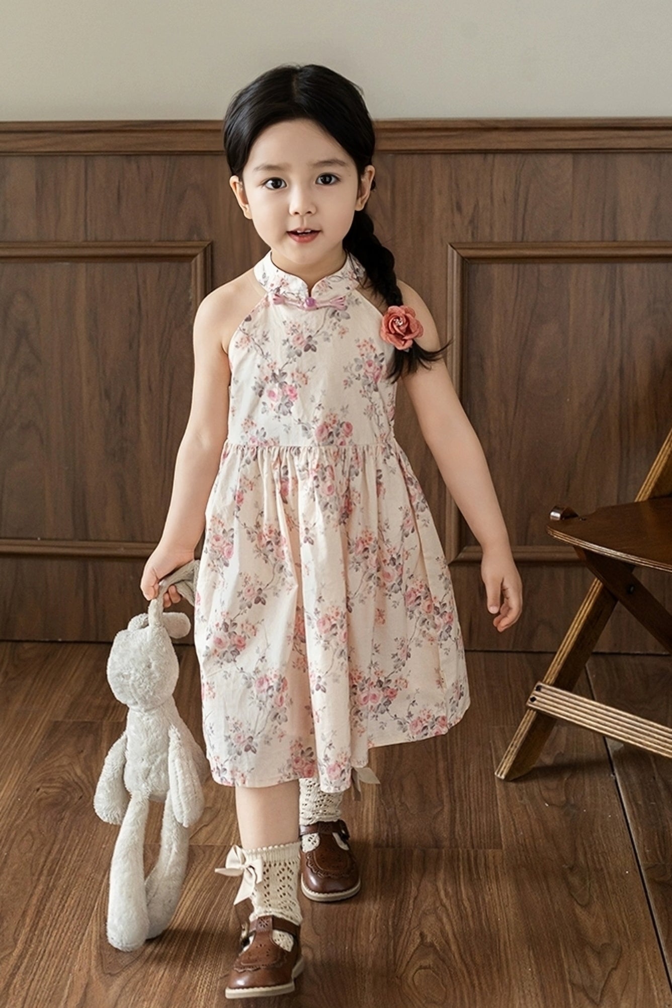 Roses Halter Neck Cheongsam Dress