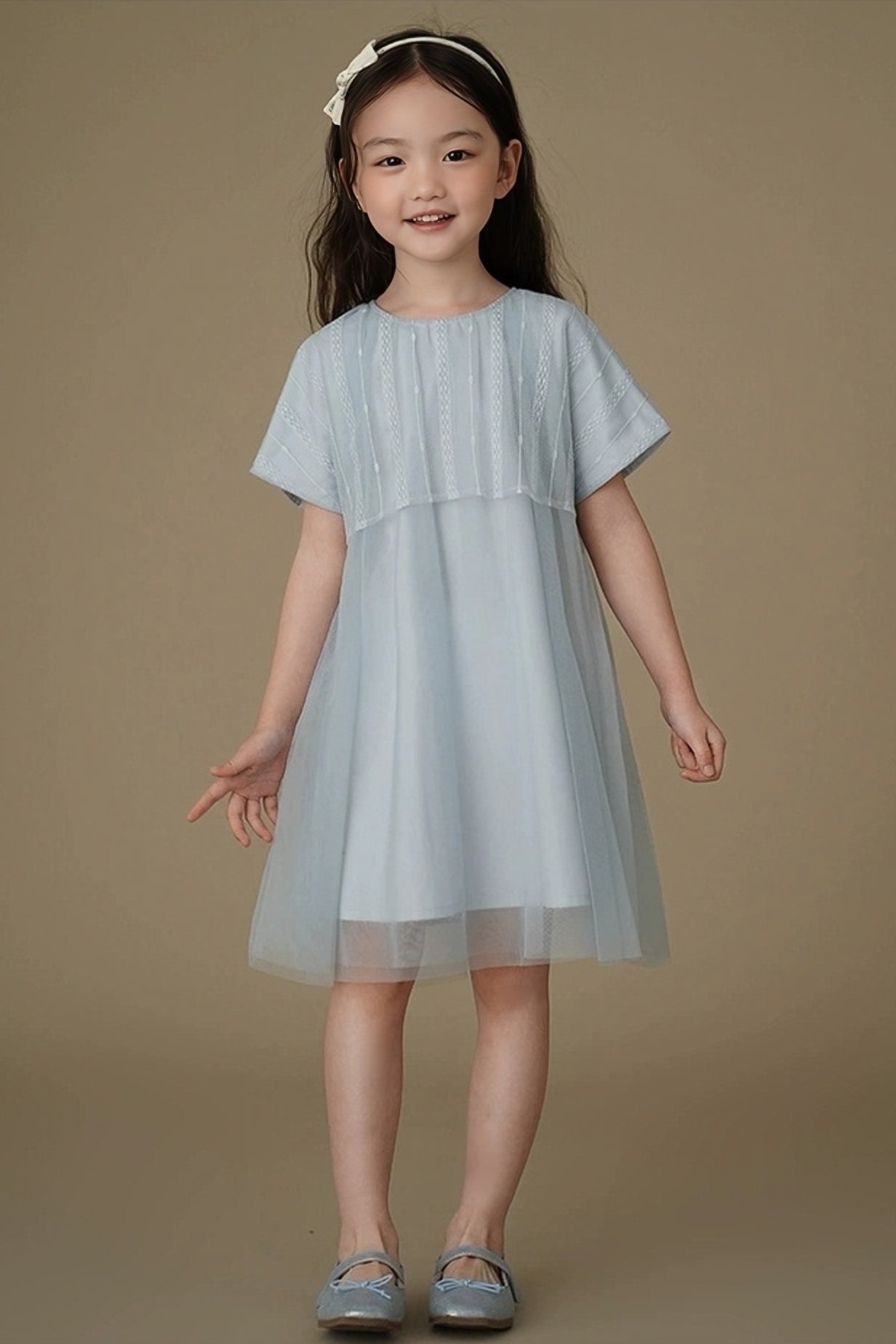 [Preorder] Trumpet Sleeve Lace Mesh Dress