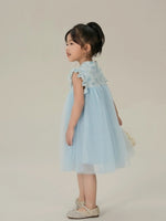 Load image into Gallery viewer, Morning Whispers Tulle Cheongsam Dress - Blue
