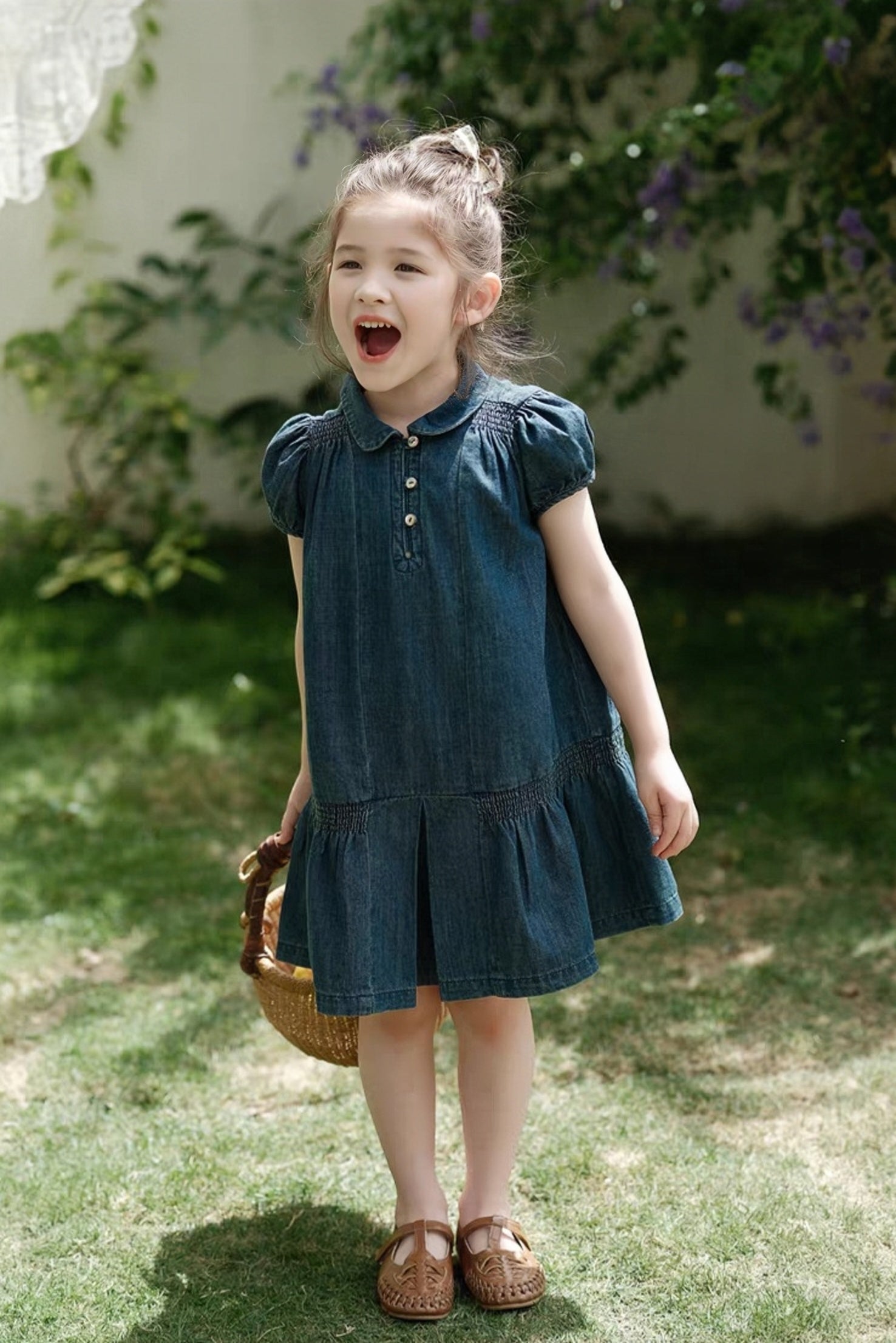 [Preorder] Retro Denim Doll Collar Dress