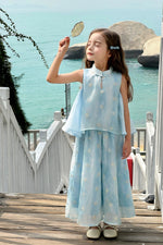 Load image into Gallery viewer, Misty Rain Cheongsam Top &amp; Bottom Set
