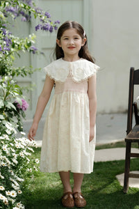 [Preorder] Lapel Collar Pink Florals Dress