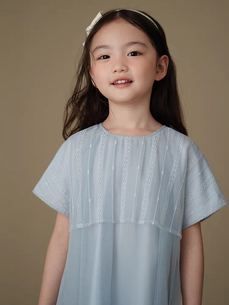 [Preorder] Trumpet Sleeve Lace Mesh Dress