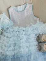 Load image into Gallery viewer, [Preorder] Elodie Ruffle Dress - Blue
