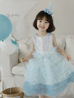 Load image into Gallery viewer, [Preorder] Elodie Ruffle Dress - Blue
