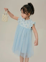 Load image into Gallery viewer, Morning Whispers Tulle Cheongsam Dress - Blue
