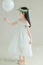 Load image into Gallery viewer, [Preorder] Drop Shoulder Eyelet Hem Dress
