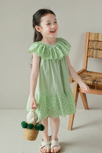 [Preorder] Lapel Hollow Lace Dress