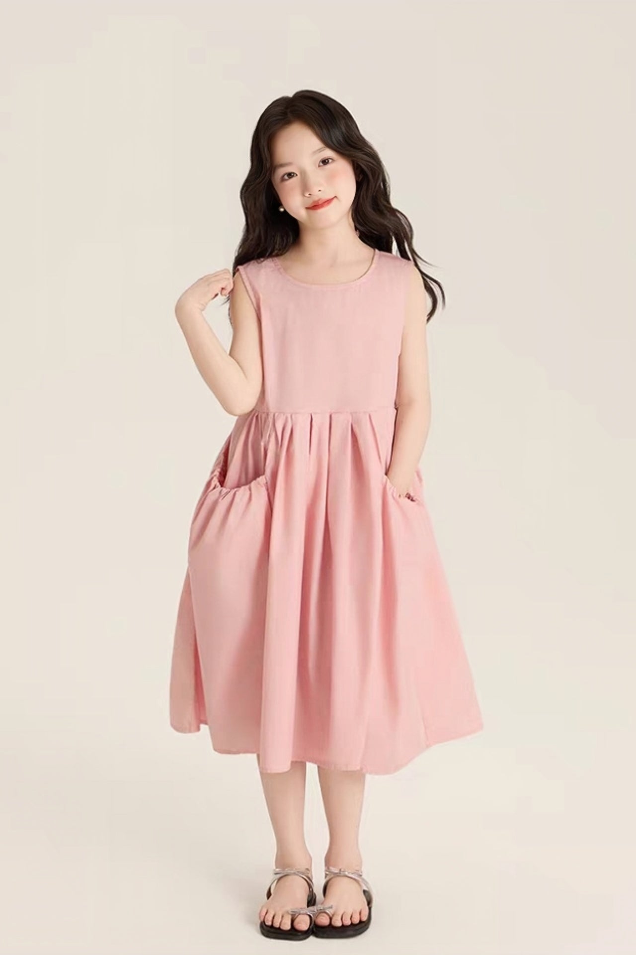 [Preorder] Front pockets Vest Dress