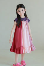 Load image into Gallery viewer, [Preorder] Triple Colors Ruffle Hem Dress
