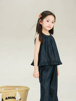 Load image into Gallery viewer, [Preorder] Carefree Denim Top &amp; Bottom Set

